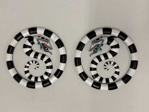 Zebra Striped Snakes with Speaker Rings Mod Set