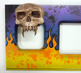 Bone Skull Flame Hot Rod Speaker Panel