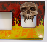 Bone Skull Flame Red Version Speaker Panel